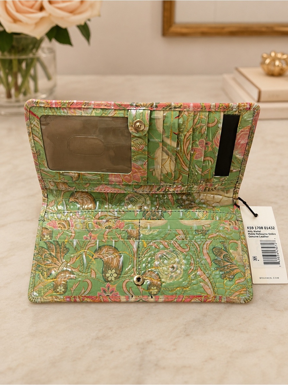 NWT, Brahmin Odette Melbourne Ombré Ady Genuine Leather Wallet - Picture 2 of 4
